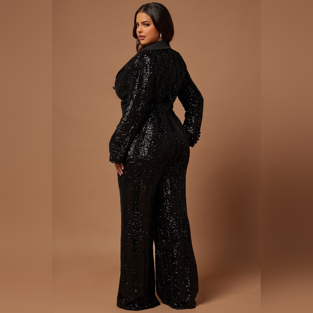 Nova Luxe Sequin Jumpsuit - Picture 4 of 10